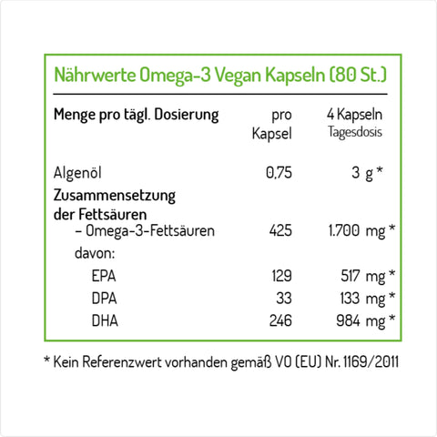 Omega 3 Vegan - Algenöl