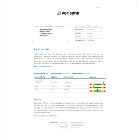 Mineralstoff Test